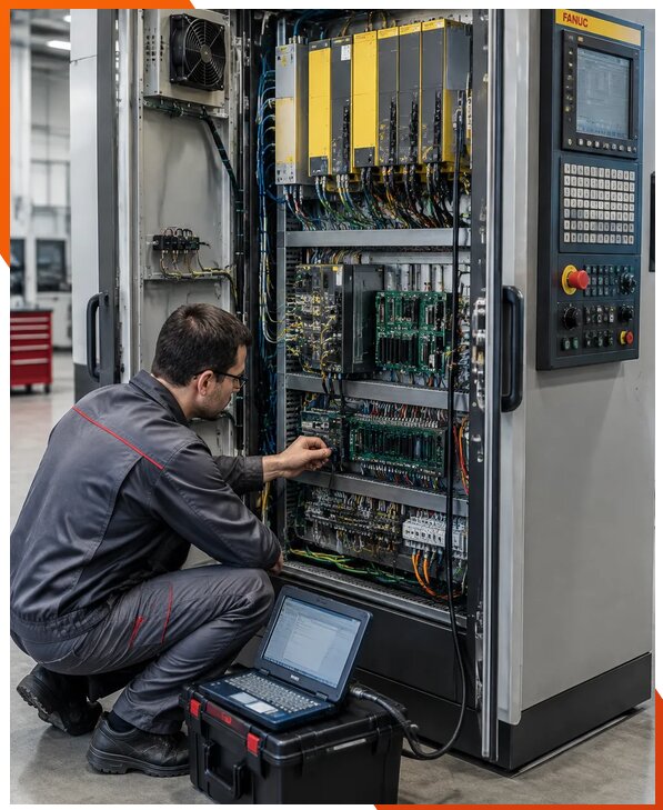 Ремонт систем ЧПУ FANUC промышленных станков в Чите